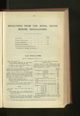 Selections from the Royal Indian Marine Regulations