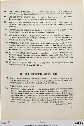 II. Schweizer Meister (Nr. 1311-1351)