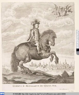 Karl II., König von Spanien, zu Pferde