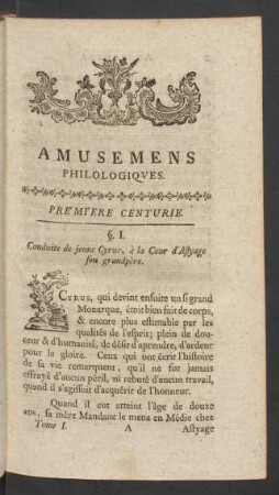 Première Centurie