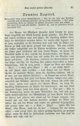 Neuntes Kapitel: Verlegenheit eines treuen Kammerdieners …