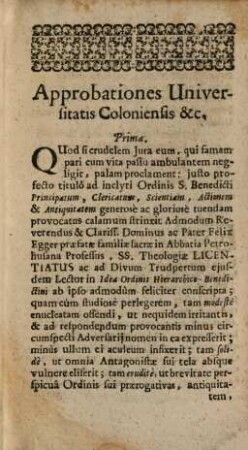 Idea ordinis Hierarchico-Benedictini