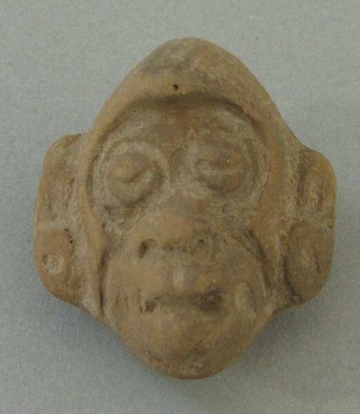 Animal head made of clay