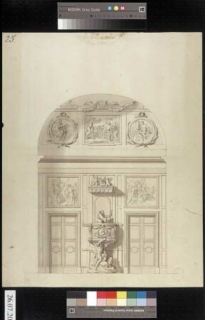 Aufrissvariante der Westseite mit der Kanzel