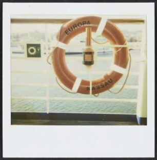 Rettungsring des Luxuskreuzers M. S. Europa