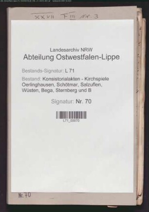 Nebenschule zu Asemissen: Freie Wohnung des Schulmeisters zu Asemissen; Anmietung eines Schulhauses