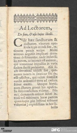 Ad Lectorem [...].