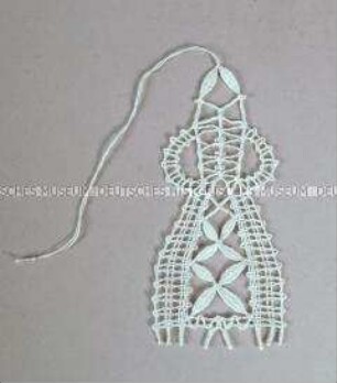 Christbaumschmuck: Klöppelspitze, weibliche Figur