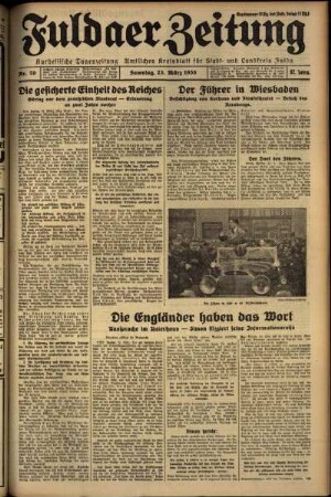 Ausgabe vom Samstag, den 23. März 1935.