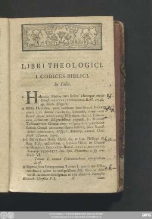 I. Codices Biblici.