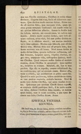 632-653, Epistola Vicesima Tertia-Epistola Vicesima Quinta