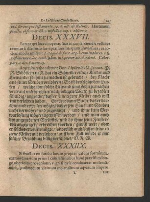 Decis. XXXIIX.