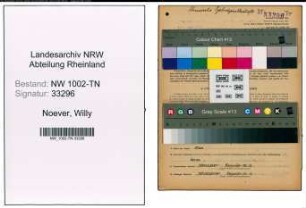 Entnazifizierung Willy Noever , geb. 15.03.1882 (Arbeiter)