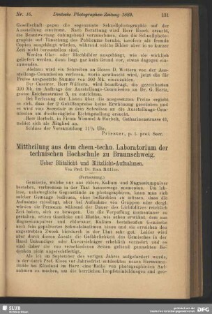 Mittheilung aus dem chem.-techn. Laboratorium der technischen Hochschule zu Braunschweig