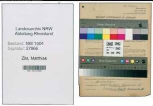 Entnazifizierung Matthias Zils , geb. 18.03.1904 (Monteur)