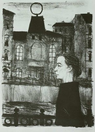 Helene Weigel vor Berliner Ensemble