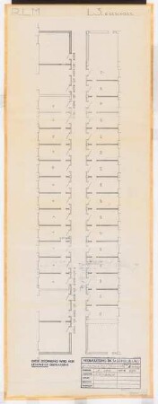 Reichsluftfahrtministerium, Berlin: Teilgrundriss L3 (6. OG) 1:100