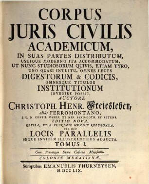 Corpus iuris civilis. 1