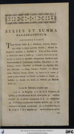 Series Et Summa Paragraphorum.