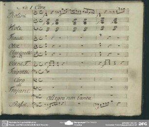 Coro: "Figlio di Venere di Teucro onore"