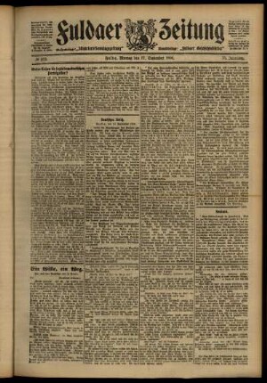 Ausgabe vom Montag, den 17. September 1906.