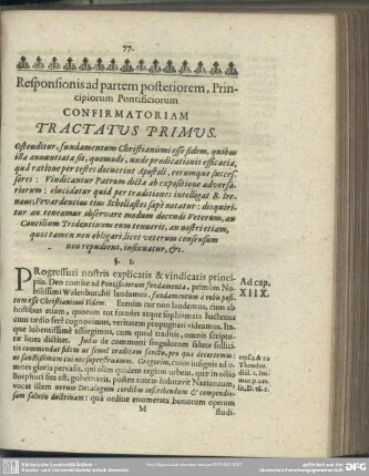 Responsionis ad partem posteriorem, Principorum Confirmatoriam, ...