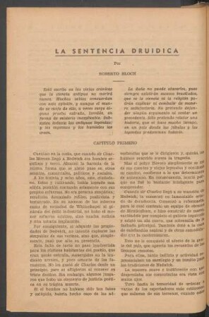 La sentencia druídica