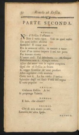 Parte seconda = Zweyter Theil
