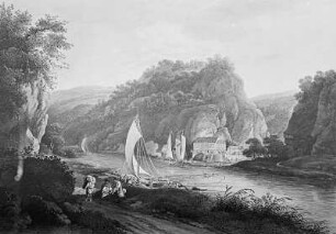 Elbsandsteingebirge, Herrnskretschen : Adrian Zingg (1734-1816) ? Elbsandsteingebirge. Herrnskretschen. Deckfarben, um 1810. Verwalter, Stadtmuseum Dresden