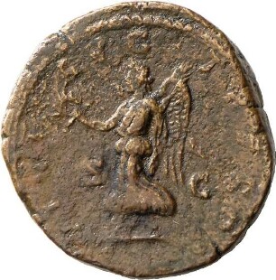 Sesterz des Septimius Severus mit Darstellung der Victoria