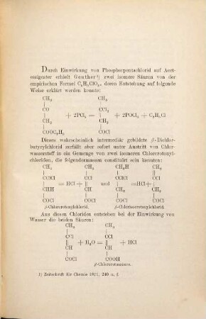 Die räumliche Anordnung der Atome im Molekul der Isocrotonsäure