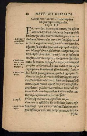 Causas & rationes in omni disciplina diligenter pervestigandas. Caput IIII.
