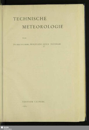 Technische Meteorologie