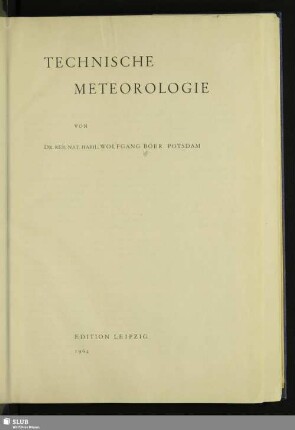Technische Meteorologie