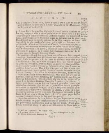 Section X. Suite de l´Histoire d´Arragon jusqu´au XV. Siecle.