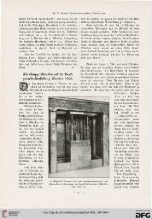 Die III. Deutsche Kunstgewerbeausstellung-Ausstellung Dresden 1906, [2]: die Gruppe München auf der Kunstgewerbe-Ausstellung Dresden 1906