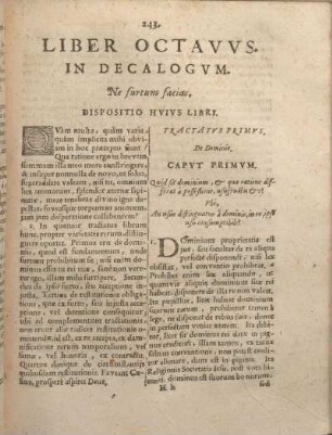 Capvt Primvm. Quid sit dominium, & quae ratione differat à possessione, usufructu &c?