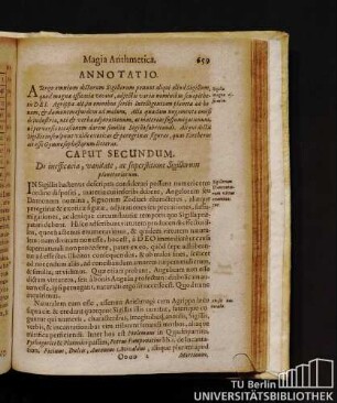 Caput Secundum. De inefficacia, vanitate, ac superstitione Sigillorum planetariorum.