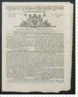 "Königlich privilegirte Berlinische Zeitung von Staats- und gelehrten Sachen"