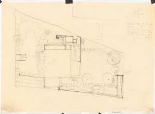 Garten Graf Schack: Lageplan Skizze zu Haus und Garten