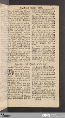 Creutz- und Trost-Gesänge.