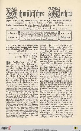 28: Katholizismus, Korps und Burschenschaft (unter besonderer Berücksichtigung Tübinger Verhältnisse.)