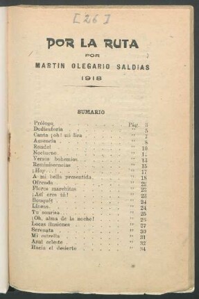 Por la ruta : selecta colección de canciones