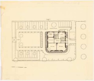 Garten Friedhofsdirektor: Grundriss von Haus und Garten