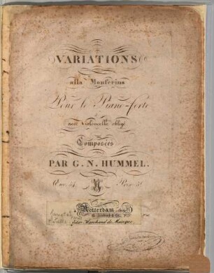 Variations alla monferina : pour le piano-forte avec violoncelle obligé ; oeuv. 54