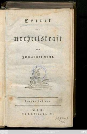 Critik der Urtheilskraft