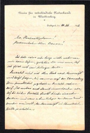 Brief von Lampert