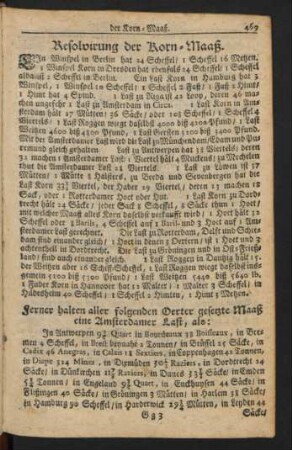Resolvirung der Korn-Maaß.