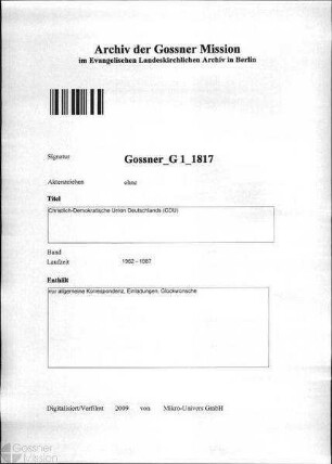 Christlich-Demokratische Union Deutschlands (CDU)