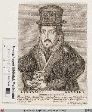 Bildnis Johann Grün (lat. Grunius)